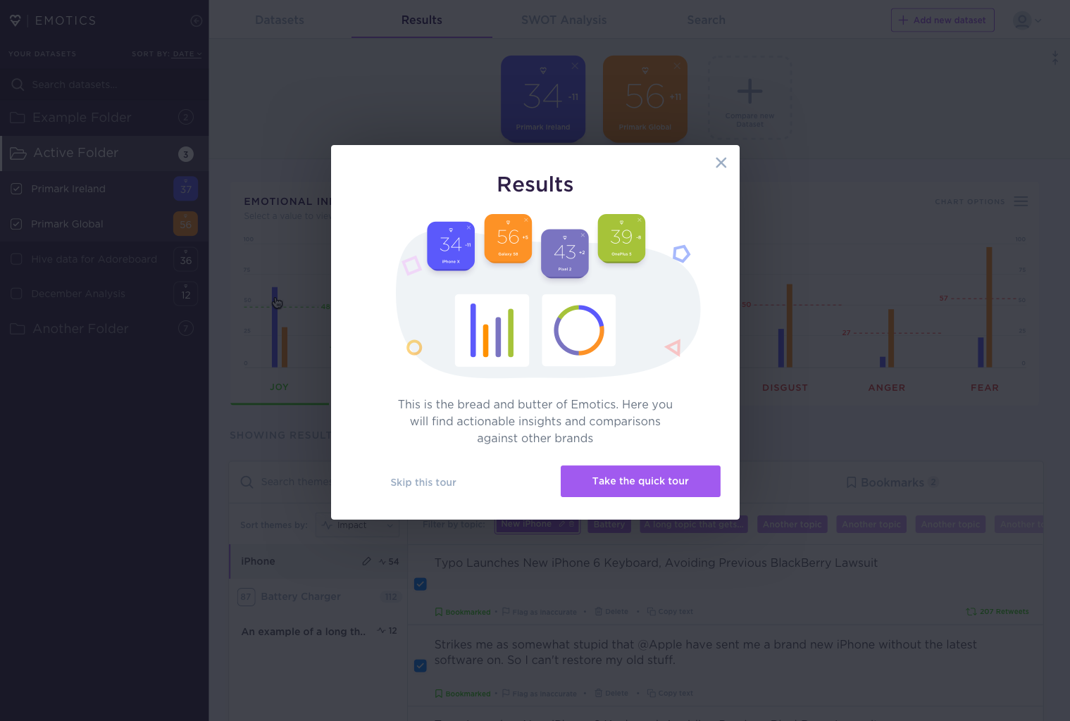 Adoreboard emotics onboarding