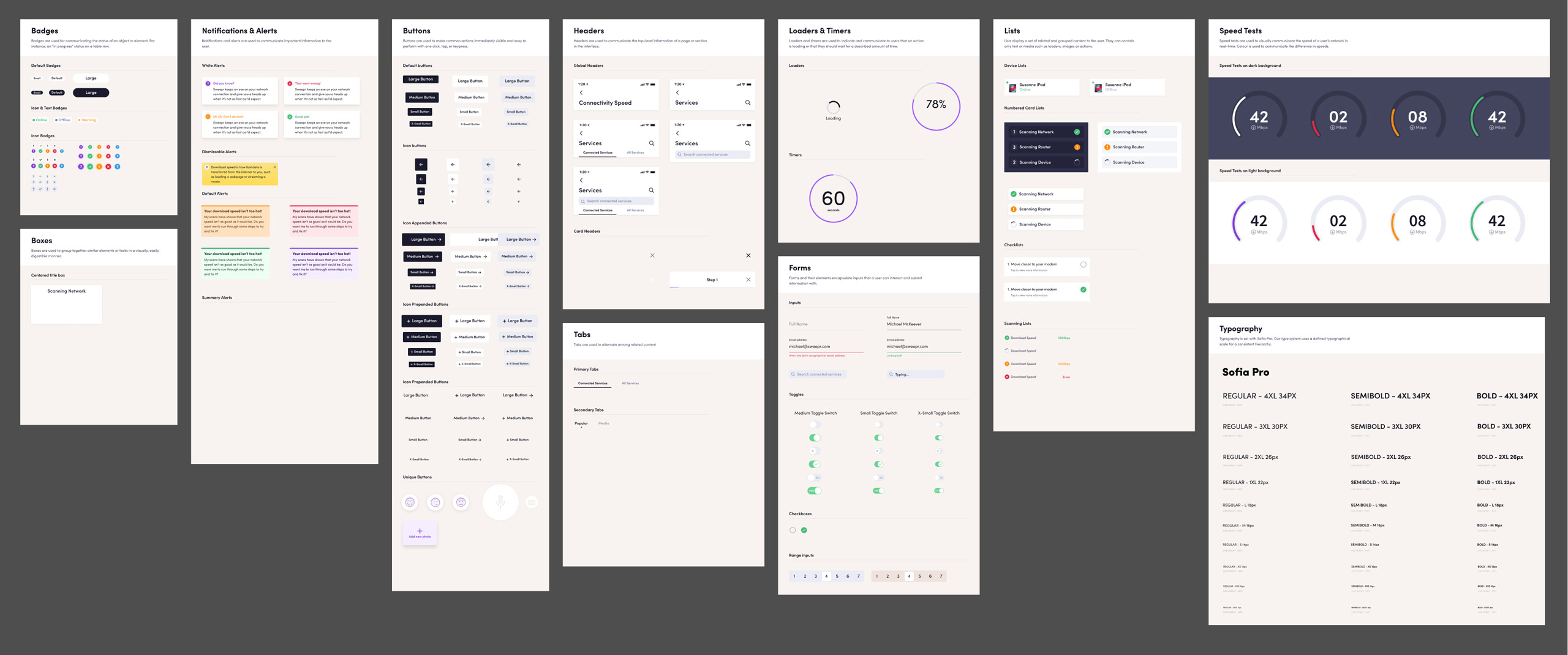 Mobile Design system preview